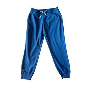 Figs Women's Sz L Zamora Royal Blue Medical Scrub Pants Joggers